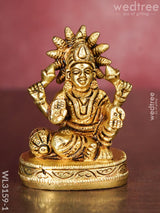 Brass Ganesh Lakshmi Idol - Set Of 2 Wl3159 Figurines