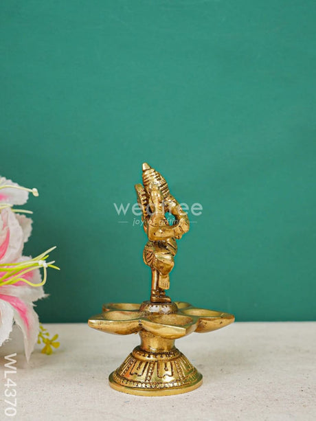 Brass Ganesha 5 Face Diya - Wl4370