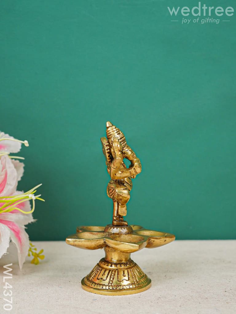 Brass Ganesha 5 Face Diya - Wl4370