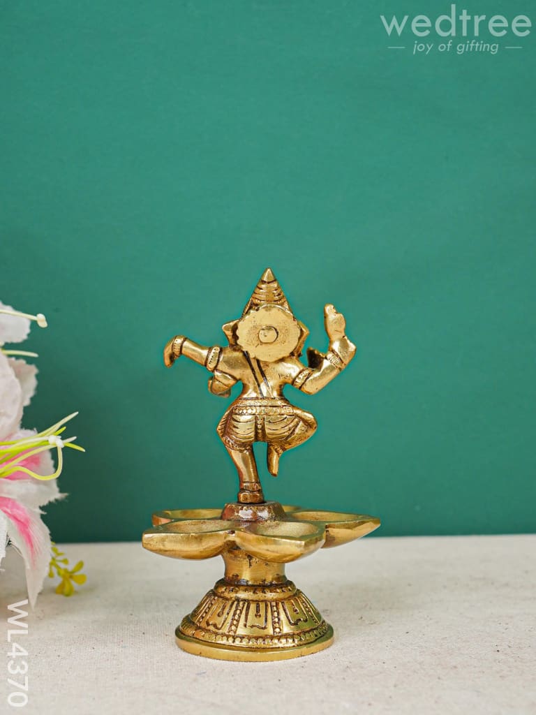 Brass Ganesha 5 Face Diya - Wl4370