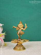 Brass Ganesha 5 Face Diya - Wl4370