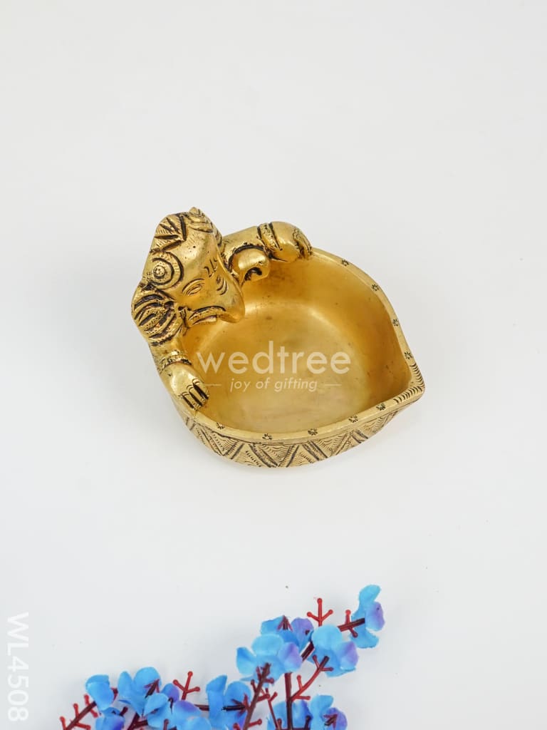 Brass Ganesha Diya - Wl4508