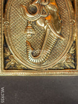 Brass Ganesha Plate Wall Hanging - Wl3935