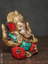 Brass Ganesha Idol - Wl1539 Figurines