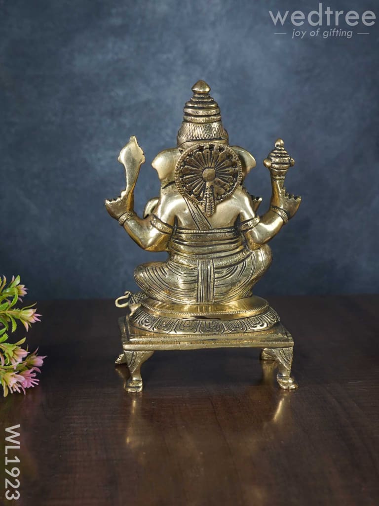 Brass Ganesha Idol - Wl1923 Figurines