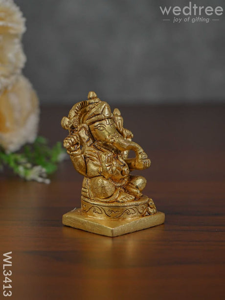 Brass Ganesha Idol - Wl3413 Figurines