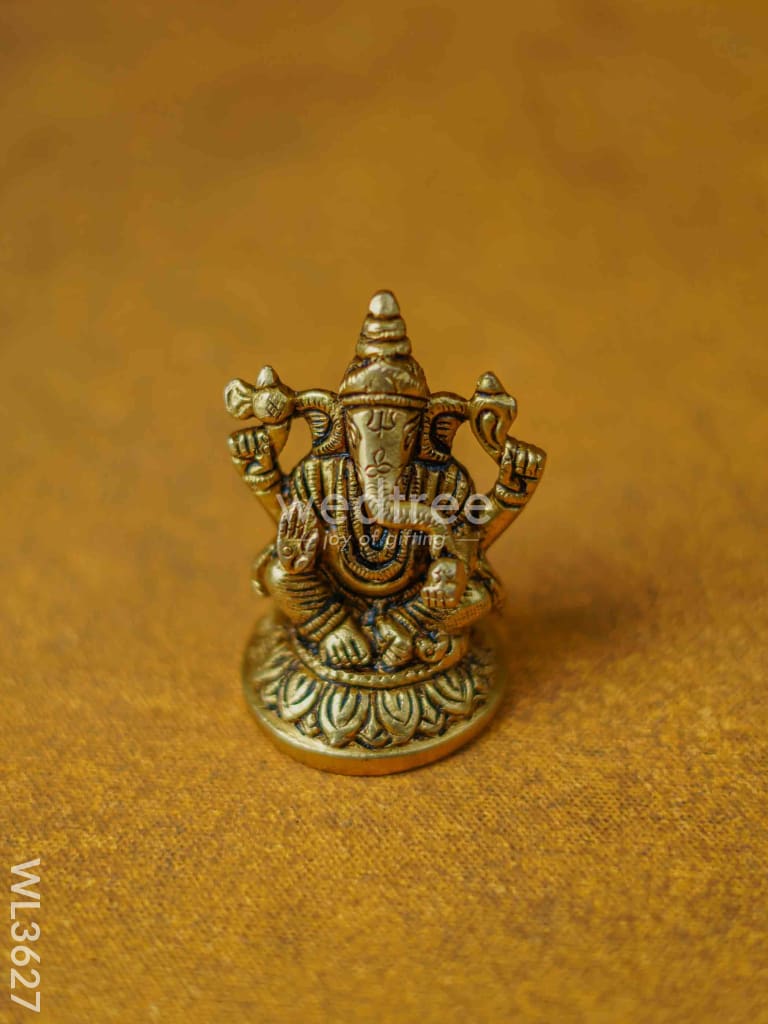 Brass Ganesha Idol - Wl3627 Figurines