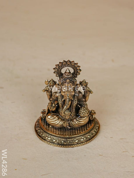 Brass Antique Ganesha Idol - Wl4286 Figurines