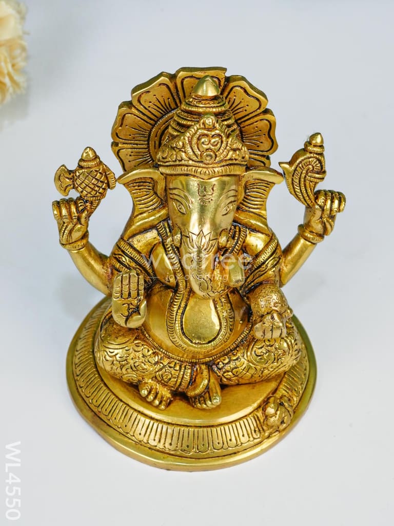 Brass Ganesha Idol - Wl4550 Figurines