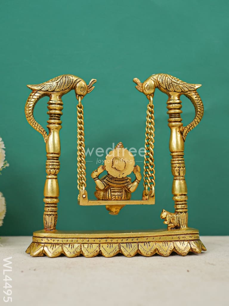 Brass Ganesha Jhoola With Annapakshi - Wl4495 Figurines