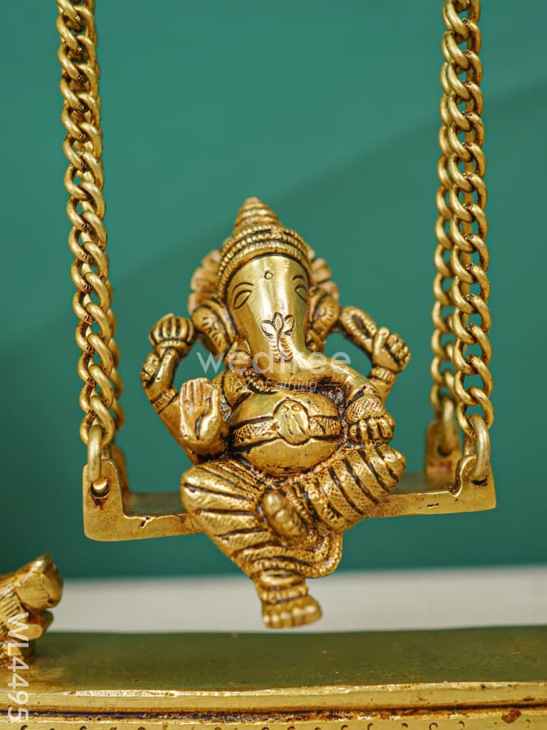 Brass Ganesha Jhoola With Annapakshi - Wl4495 Figurines