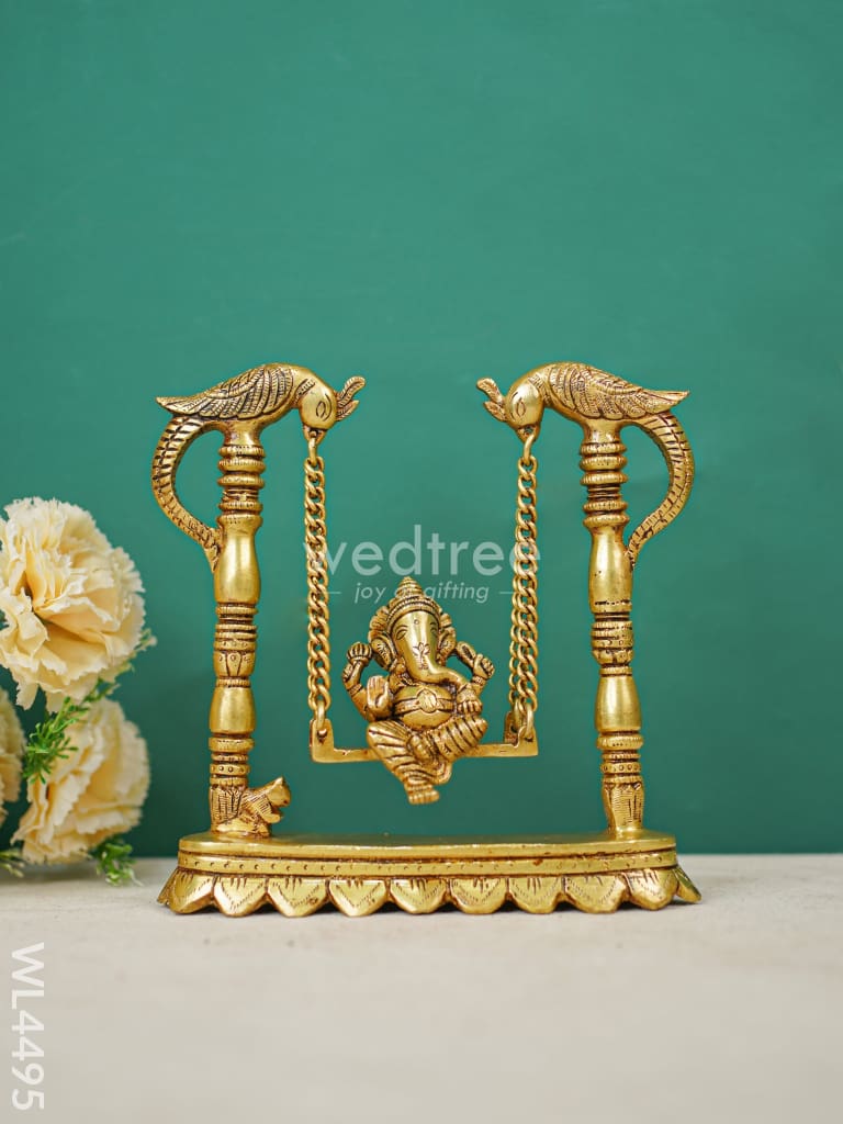 Brass Ganesha Jhoola With Annapakshi - Wl4495 Figurines