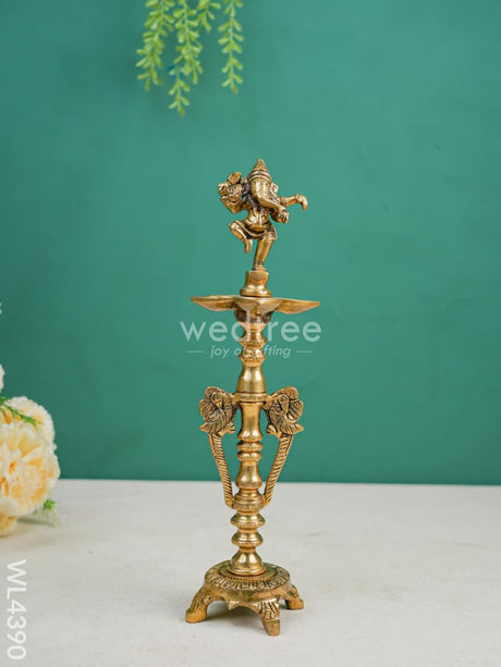 Brass Ganesha Kuthu Vilaku - Wl4390 Diya