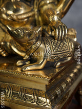 Brass - Ganesha On A Chowki Wl2555 Figurines