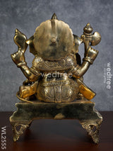 Brass - Ganesha On A Chowki Wl2555 Figurines