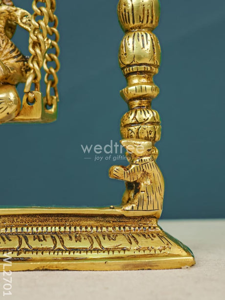 Brass Ganesha On Jhoola - Wl2701 Figurines