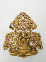 Brass Ganesha Six-Face Wall Hanging Diya - Wl4509