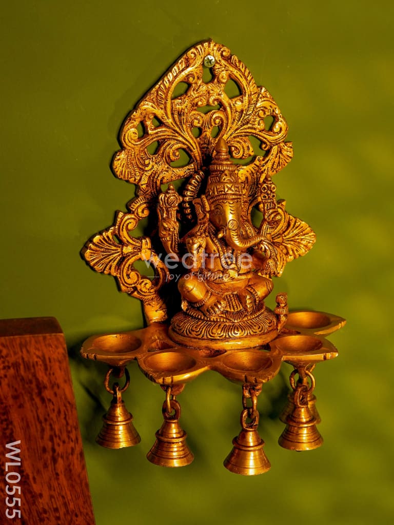 Brass Ganesha Wall Hanging - Wl0555 Diya