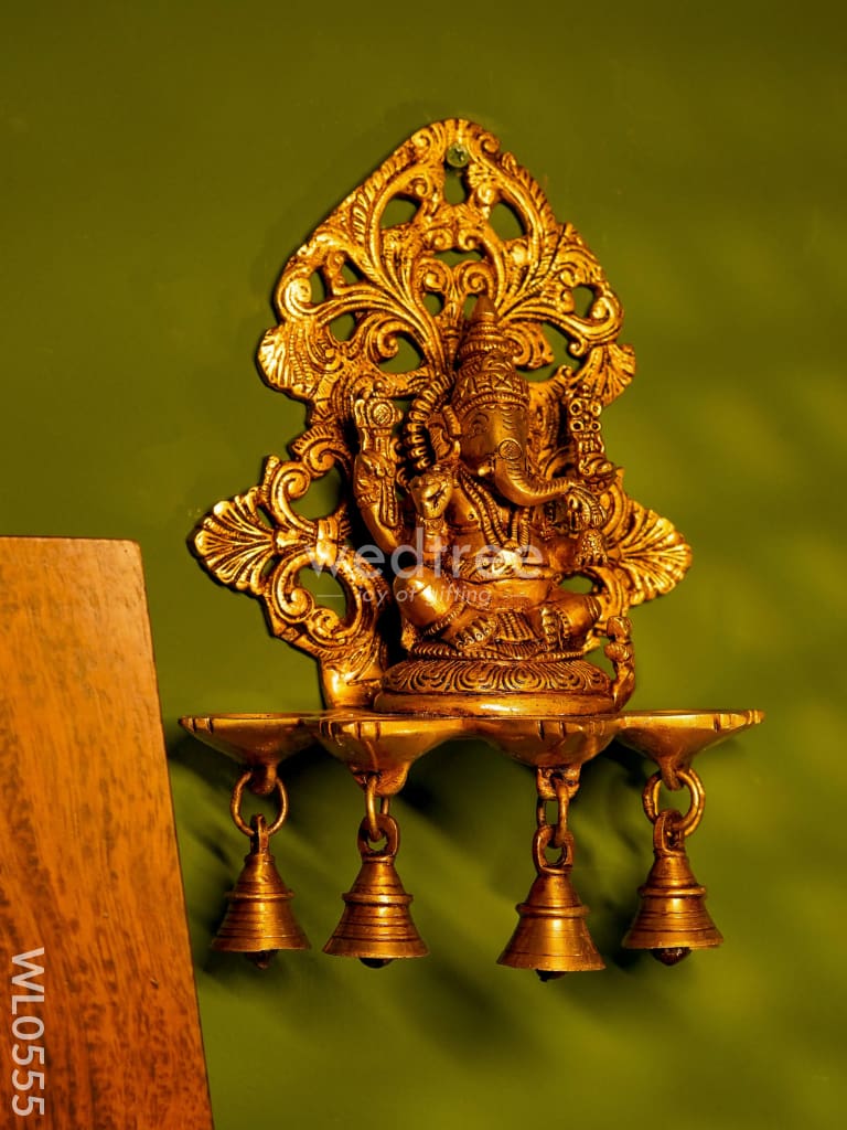 Brass Ganesha Wall Hanging - Wl0555 Diya