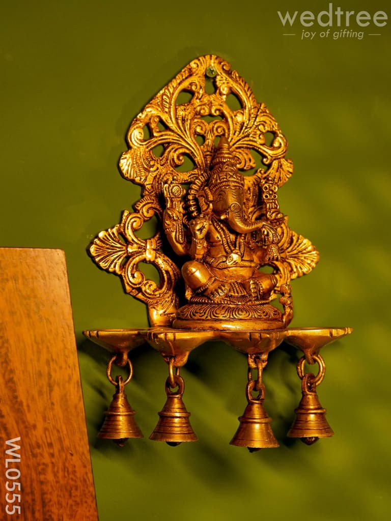 Brass Ganesha Wall Hanging - Wl0555 Diya