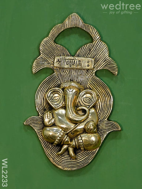 Brass Ganesha Wall Hanging - Wl2233 Figurines