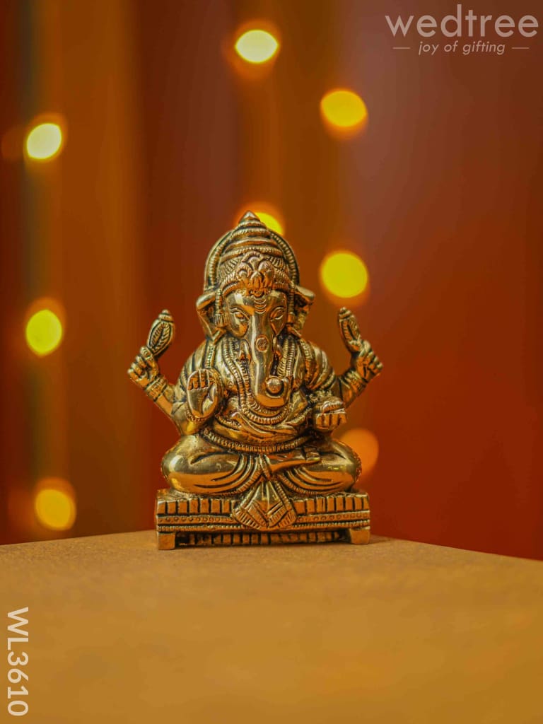 Brass Ganesha Wall Hanging - Wl3610 Figurines