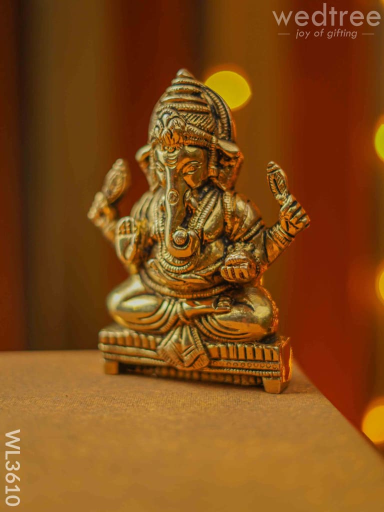 Brass Ganesha Wall Hanging - Wl3610 Figurines