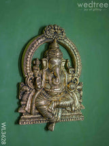 Brass Ganesha Wall Hanging - Wl3628 Figurines