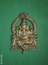 Brass Ganesha Wall Hanging - Wl3628 Figurines