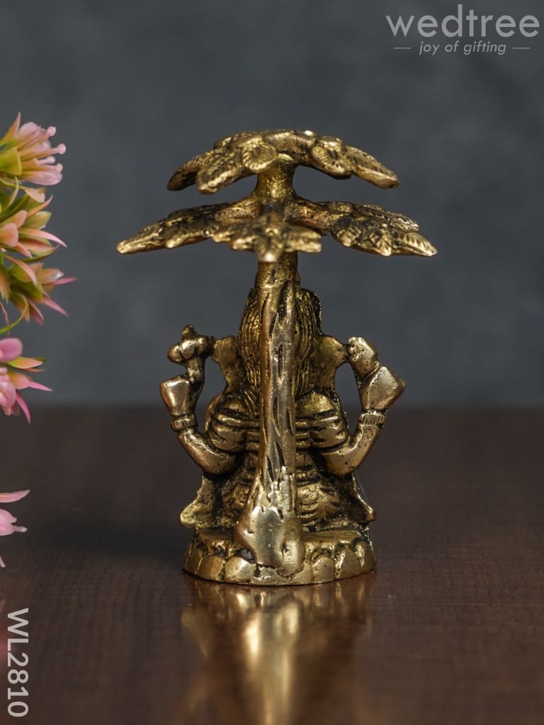 Brass Ganesha With Tree - Wl2810 Figurines