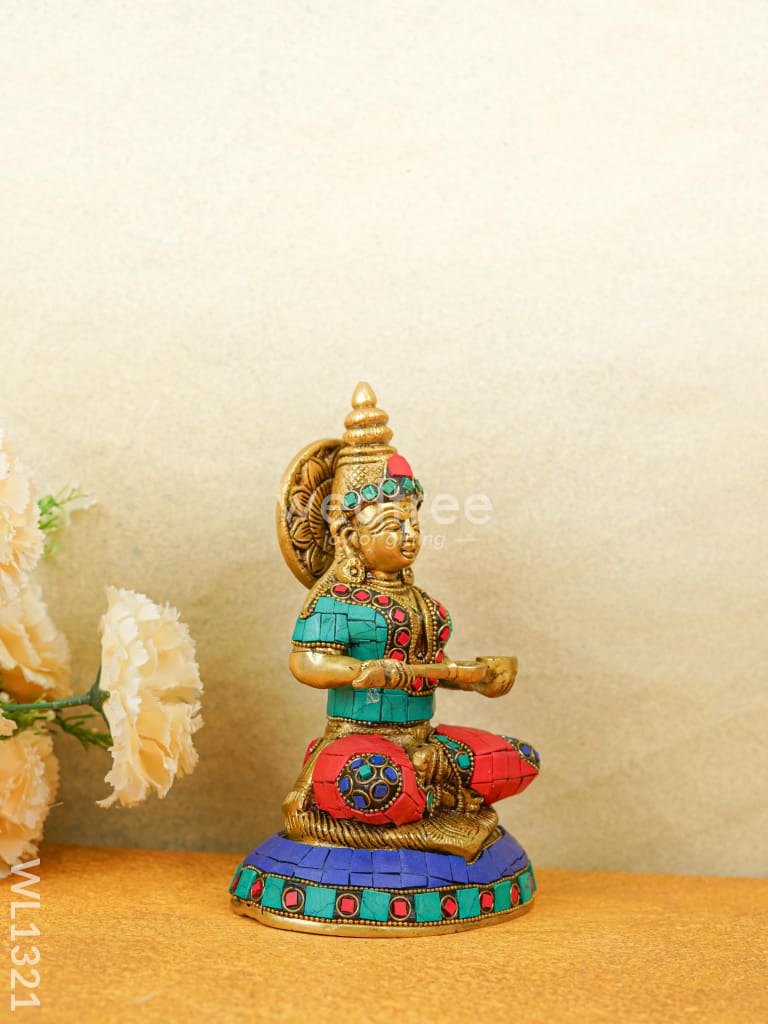 Brass Goddess Annapoorna - Wl1321 Figurines