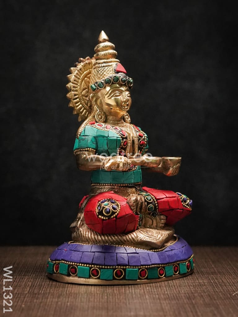 Brass Goddess Annapoorna - Wl1321 Figurines