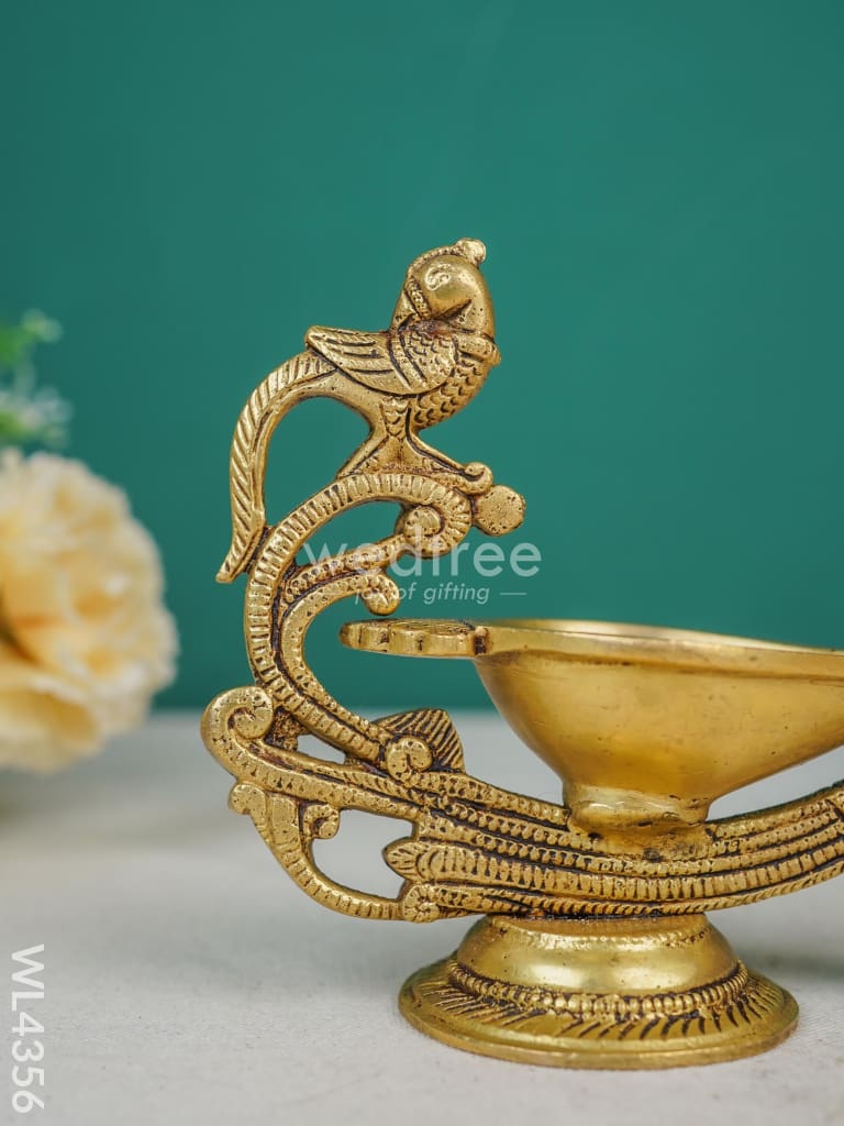 Brass Handle Diya - Wl4356