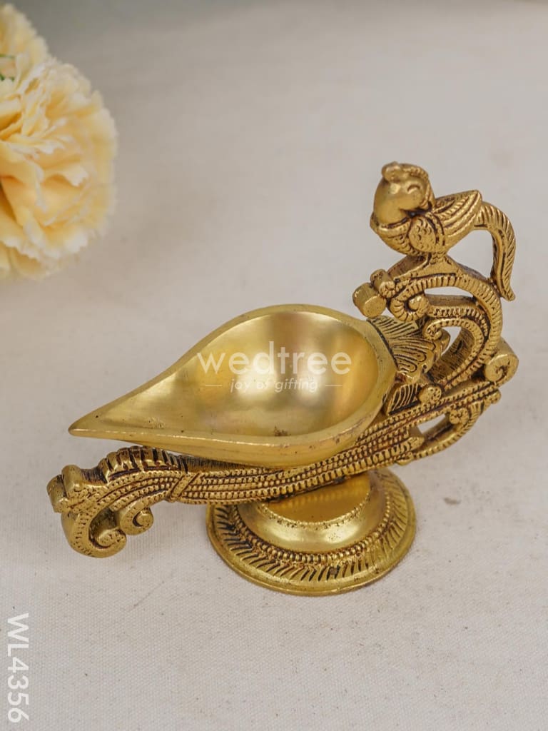 Brass Handle Diya - Wl4356