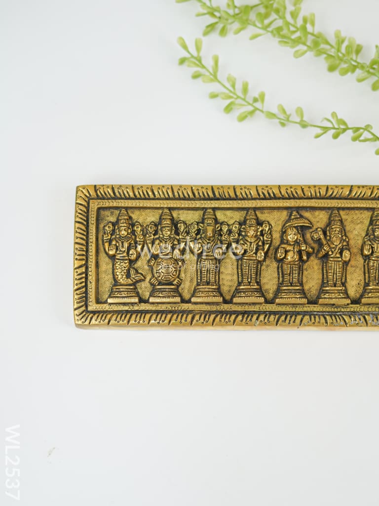 Brass Hanging Dasavathar Frame - Wl2537 Wall