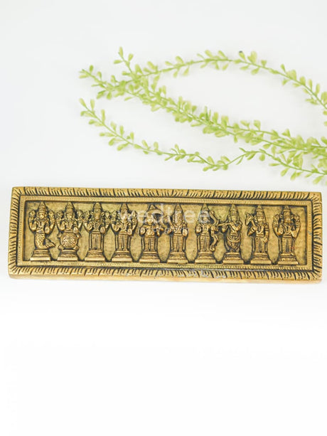 Brass Hanging Dasavathar Frame - Wl2537 Wall