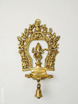 Brass Ganesha Diya With Bell - Wl4552