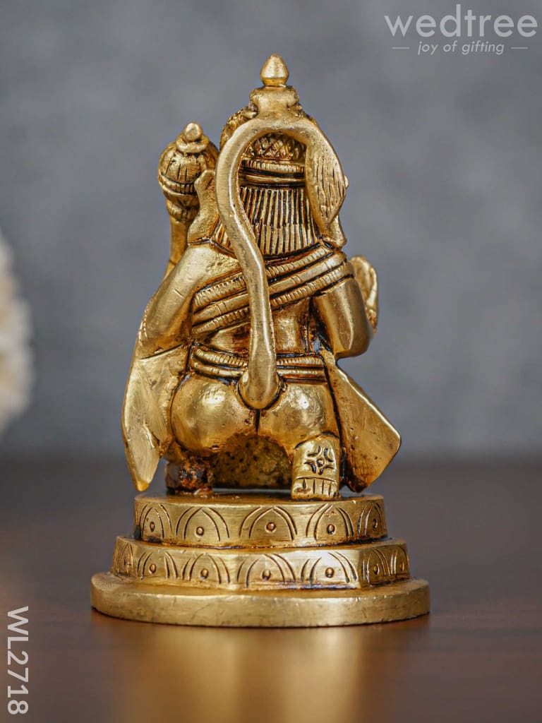 Brass Hanuman Idol - Brown Antique Finish Wl2718 Figurines