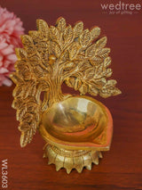 Brass Kalpavriksha Tree Diya With Base - Wl3603