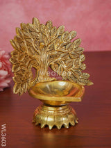 Brass Kalpavriksha Tree Diya With Base - Wl3603