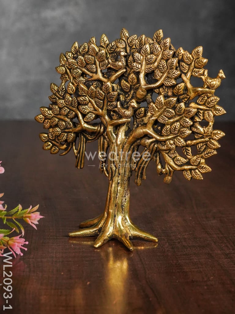 Brass Kalpavriksha Tree With Root - Wl2093 Figurines