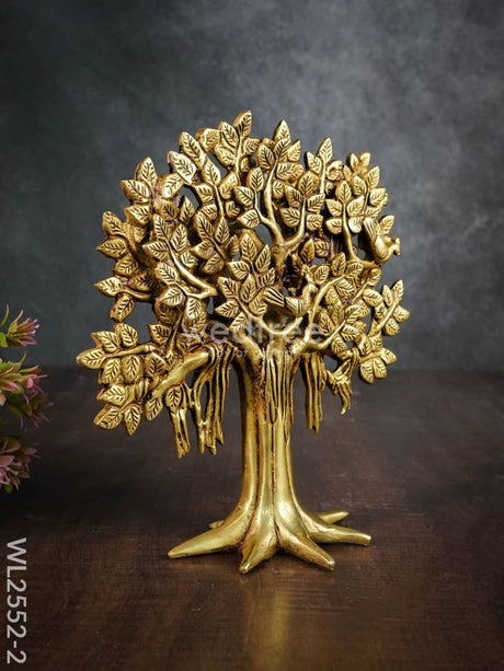 Brass Kalpavriksha Tree With Roots - Wl2552 Figurines