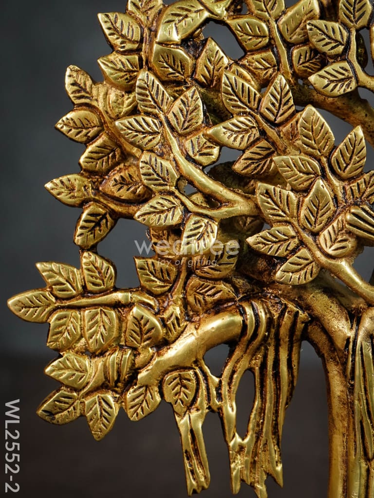 Brass Kalpavriksha Tree With Roots - Wl2552 Figurines