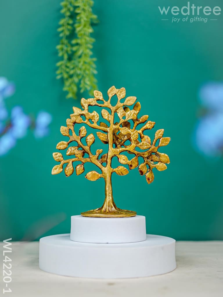 Brass Kalpavriksha Tree With Tile Work - Wl4220 Figurines