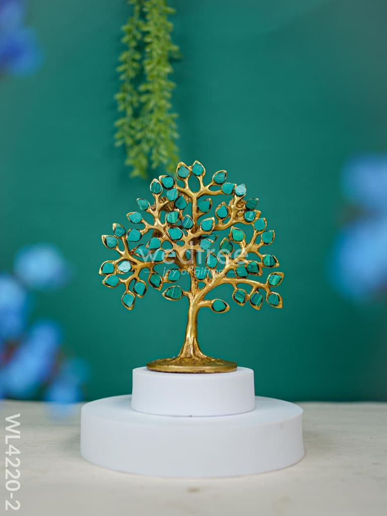 Brass Kalpavriksha Tree With Tile Work - Wl4220 Figurines