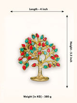 Brass Kalpavriksha Tree With Tile Work - Wl4546 Decor