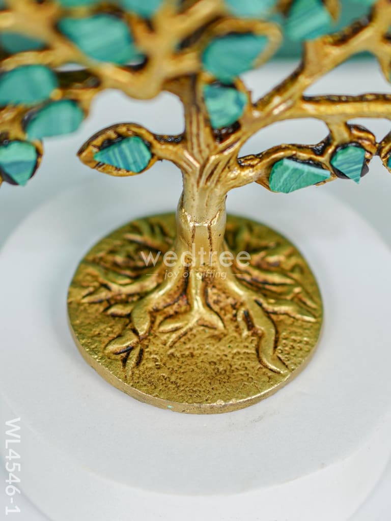 Brass Kalpavriksha Tree With Tile Work - Wl4546 Decor