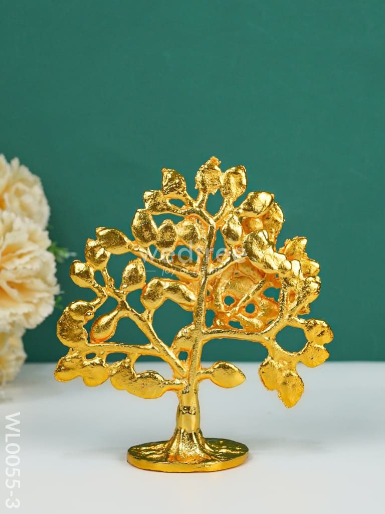 Brass Kalpavriksha Tree - Yellow Antique Finish Wl0055-3 Decor