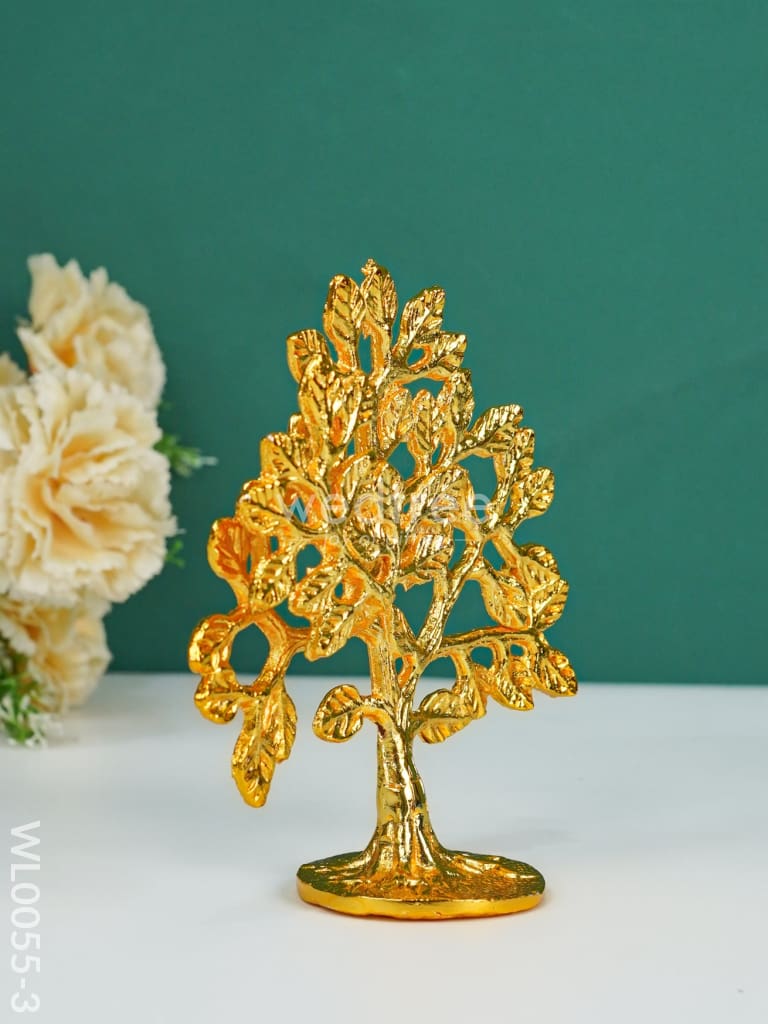 Brass Kalpavriksha Tree - Yellow Antique Finish Wl0055-3 Decor