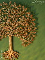 Brass Kalpavriksha Wall Hanging Tree With Roots - Wl0890 Figurines
